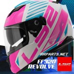 CASCO LS2 FF320 REVOLVE WHITE NEON FUCHSIA 