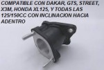 TUBO DE ADMISION DAKAR 125 / 150 cc (compatible con GTS / STREET y otras)
