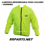 CAMPERA IMPERMEABLE PARA CICLISMO / RUNNING FLUOR