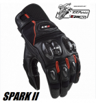 GUANTES LS2 SPARK II MAN BLACK CUERO C/PROTECCIONES